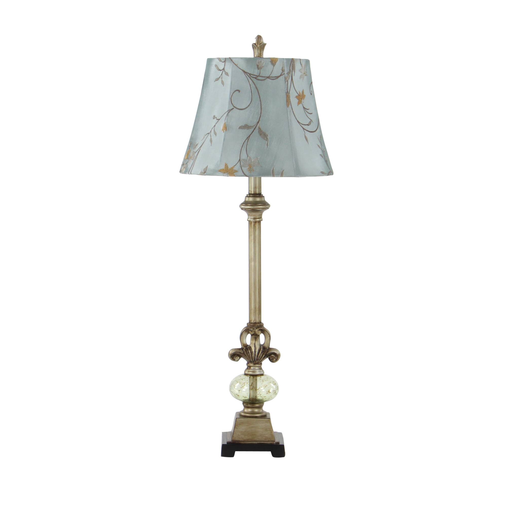 32" Tuscan Gold Metal and Polystone Glass Ball Buffet Lamp